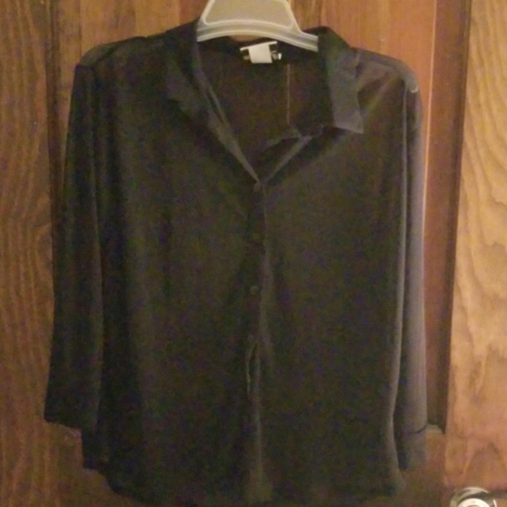 Sheer blouse.